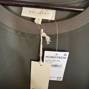 MELLODAY Grey Olive Blouse xl